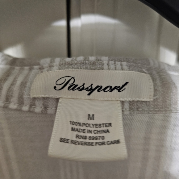 Passport Gray and White Striped Shirt - Picture 3 of 3